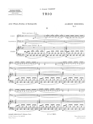 Trio Op. 2 - ROUSSEL - Partition - Trios